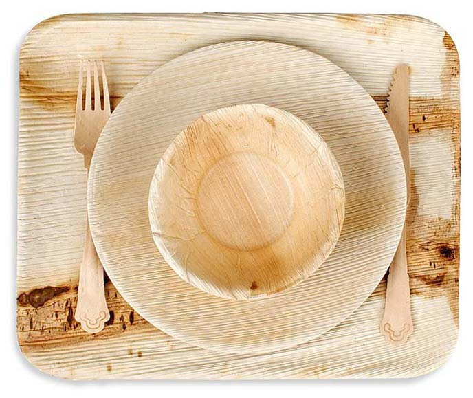 Wholesale 6inch Disposable Bowl No Odor Degradable Bowl ins Style European Style Japanese Style Palm Leaf Round Bowl Customized
