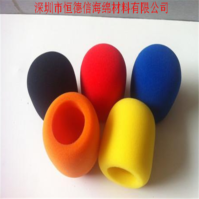 海绵制品厂家直销可定制logo台标海绵防风罩 高档话筒海绵防风套