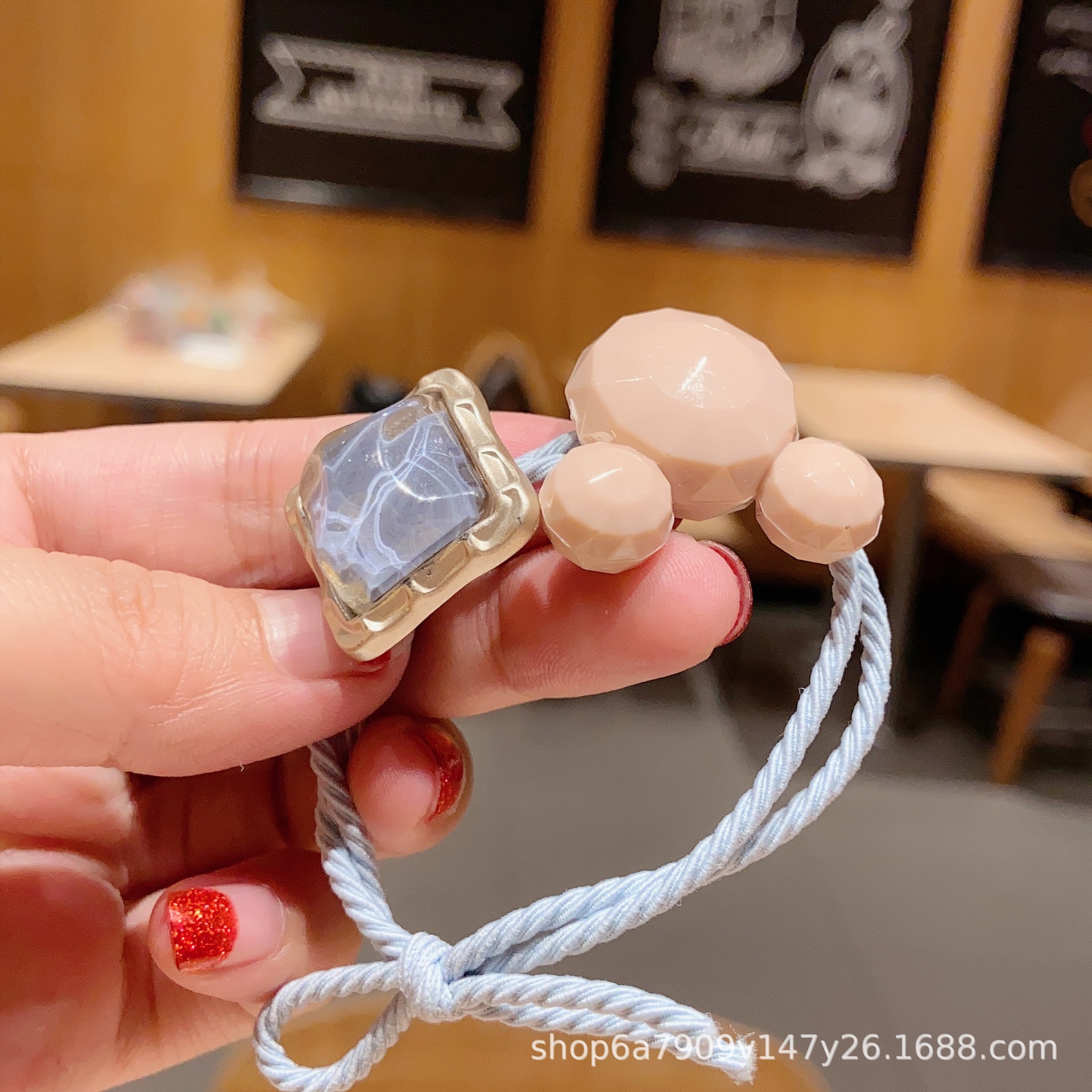 Estilo coreano ~ cuerda de pelo de los niños diosa lazo del pelo banda de goma internet celebridad ins mickey chica cola de caballo tocado flor banda de pelo cuerda de pelo