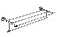 开平优嘉卫浴 Chrome bath towel rack Double-layer bathroom towel rack Copper electroplated towel rack 0264