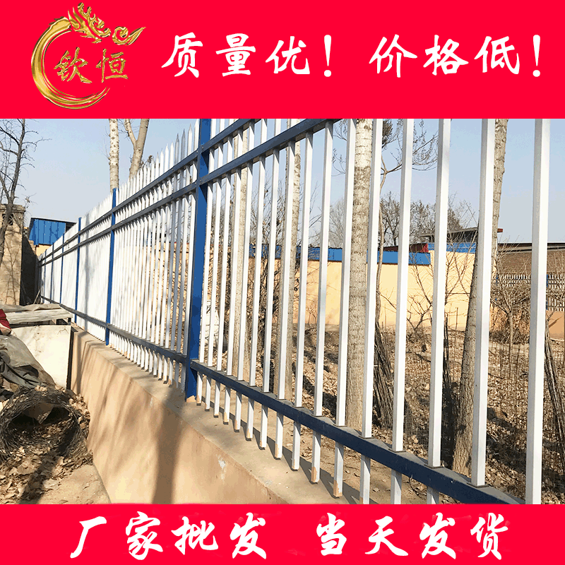 厂家定制白钢护栏学校别墅喷塑白钢围栏小区幼儿园白钢栅栏栏杆