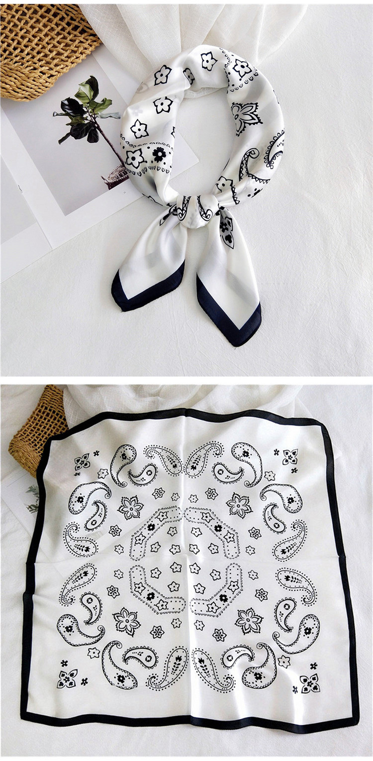 50g Weight Silk Scarf Classification Casual Occasion Satin Material Printing Pattern Spring&Summer, Autumn Season Women's Gender Simple Style Style Women's Simple Style Printing Satin Silk Scarf 15