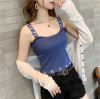 wholesale 2020 Summer wear new pattern leisure time camisole letter have cash less than that is registered in the accounts Vest knitting jacket Vest Elastic force Self cultivation