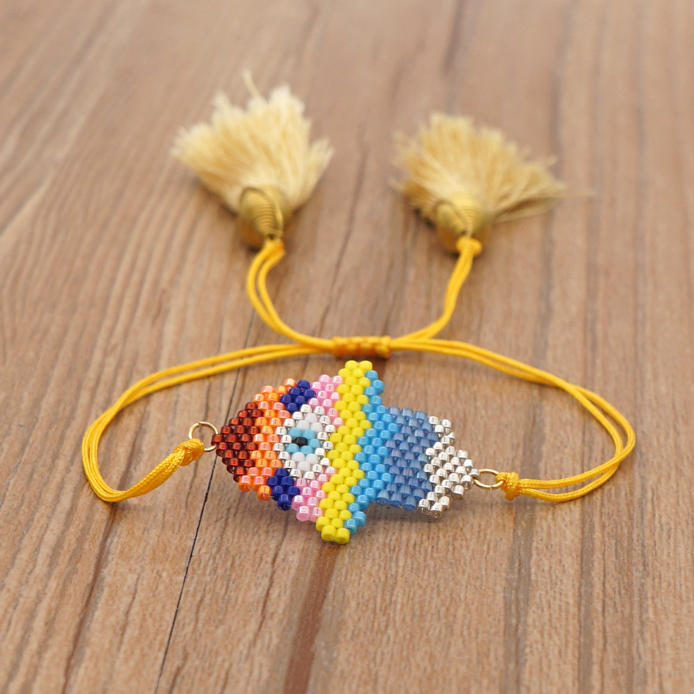 Hand-woven Colorful Palm Eyes Bracelet display picture 4