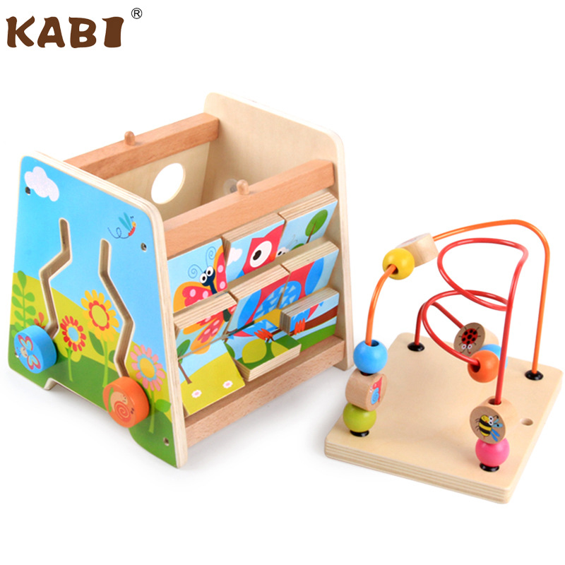Cuentas de bebé para niños caja de tesoro juguetes educativos de madera educación temprana niños y niñas de 1 a 3 AÑOS NIÑOS