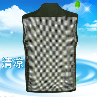 Middle-aged and elderly men's spring and autumn thin multi-pocket Waistcoat Vest for middle-aged men's father waistcoat waistcoat