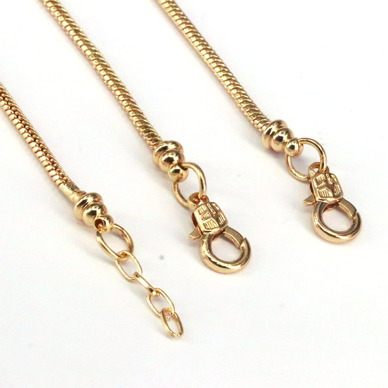 Copper Plated Chain Snake Bone Chain Gold Plated Chain Lobster Clasp Bracelet display picture 3