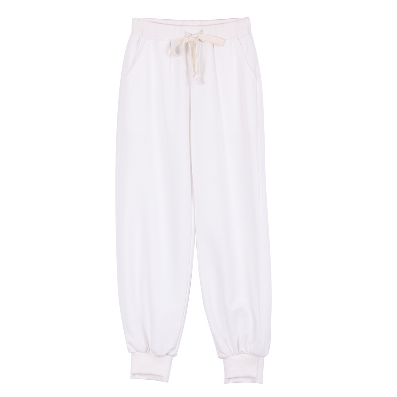 Basic girls' sweatpants 2021 spring and summer Korean version white loose girls' middle and large children's Leggings casual pants