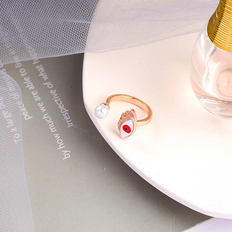 Mode Tropfglasur Öffnung Verstellbar Perle Zeigefinger Ring display picture 1