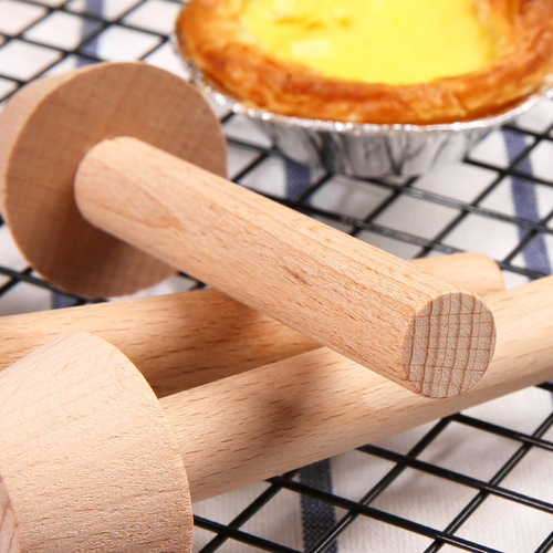 金巧凯木质蛋挞模 木质研磨棒 木锤 烘焙工具蛋挞饼底模