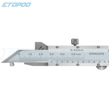 HUOTO 45度倒角尺倒角规测量倒角游标卡尺0-50mm角度规不锈钢
