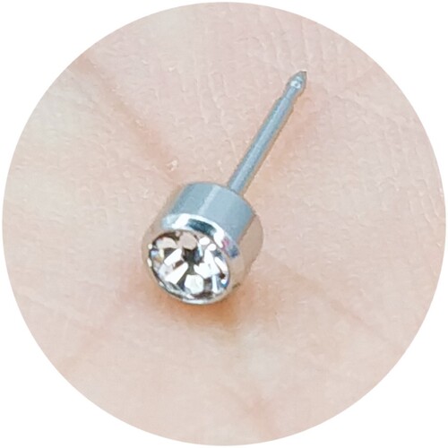 Gold and white stainless steel special earrings for ear piercing, gun nails, ear piercing earrings, ear piercing ear needles, hypoallergenic