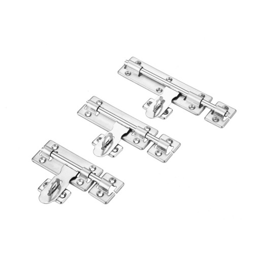 Lin Brand Stainless Steel Left-Right Insert Fasteners Lock Security Hook Lock for Wooden Doors, Double-Sided Door Bolt