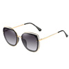 Fashionable glasses solar-powered, metal sunglasses, city style, wholesale