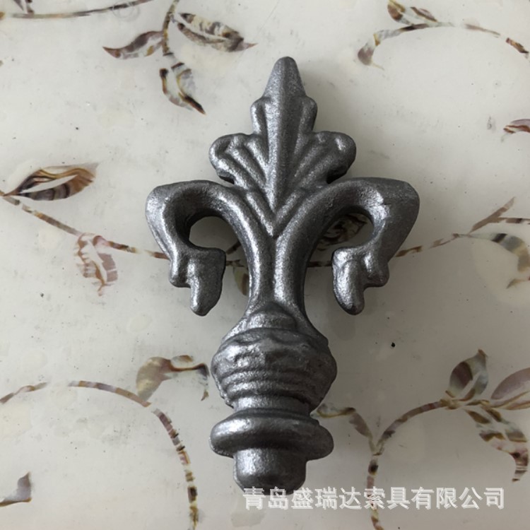 厂家供应铁艺护栏枪头枪尖欧式铁艺庭院门围墙栅栏矛头熟铁配件锻