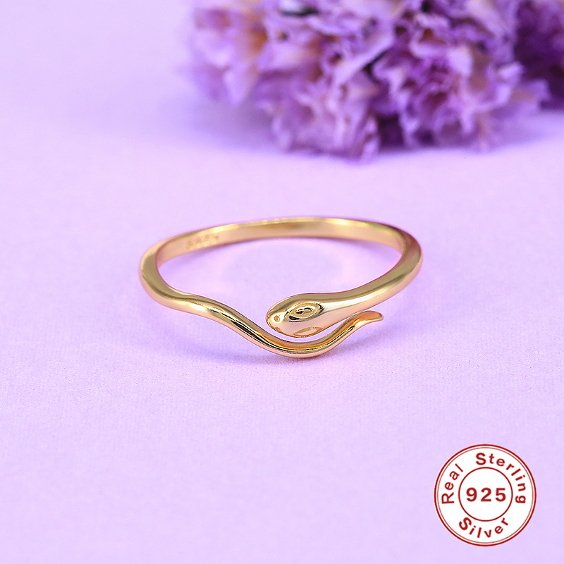 8g Weight Rings Classification 925 Sterling Silver Snake Rings