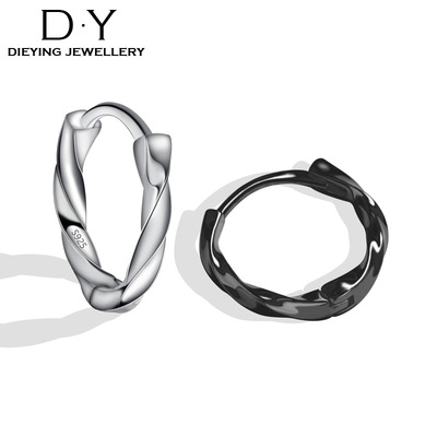925 Silver earrings Schoolboy Ear Studs Earrings 20 new pattern man Korean Edition Backing Hoop