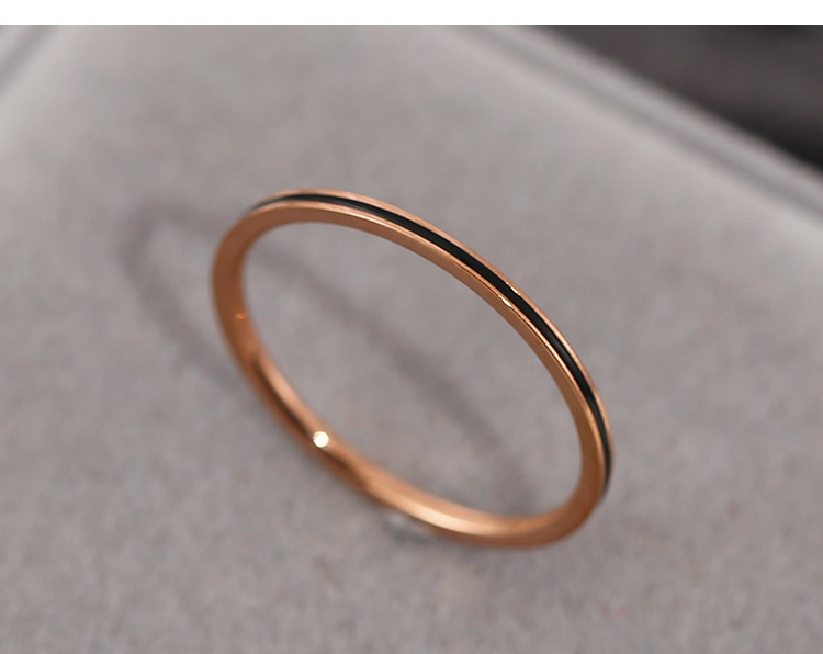 Titanium Steel 18K Gold Plated Simple Style Inlay Round Zircon Rings display picture 1