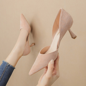 Fashion pointed shallow mouth high-heeled shoes thin heel hollow sexy sandals show thin women’s shoes