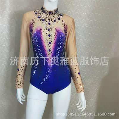 雅琳定制】印花高弹锦纶竞技健美操服艺术体操服|ru
