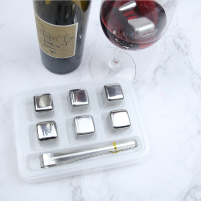 304不锈钢速冻冰粒金属冰镇啤酒威士忌红酒冰酒酒吧酒石酒具套装|ru