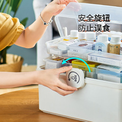 Medicine box home medicine storage box medicine box household large capacity health medical emergency large first aid box