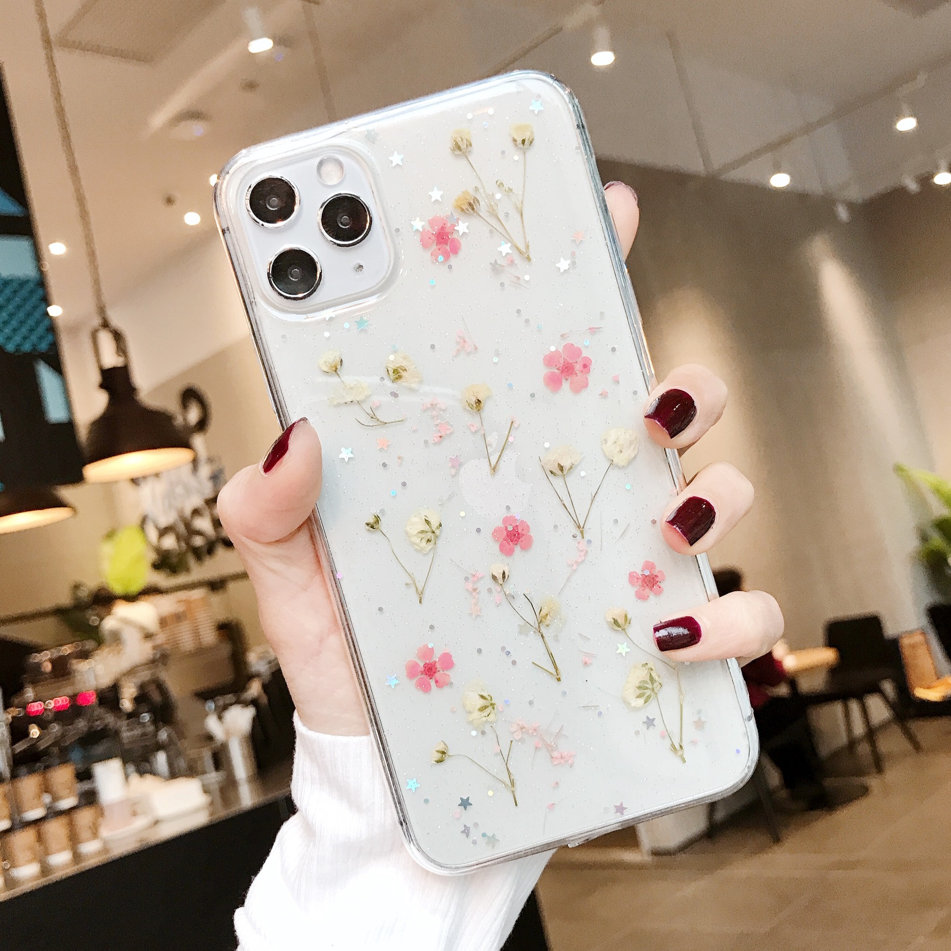 Small Floral Phone Case For Iphone 11  Phone Case Huawei P40 Pro Epoxy New Real Flower Protective Sleeve Wholesale Nihaojewelry display picture 8