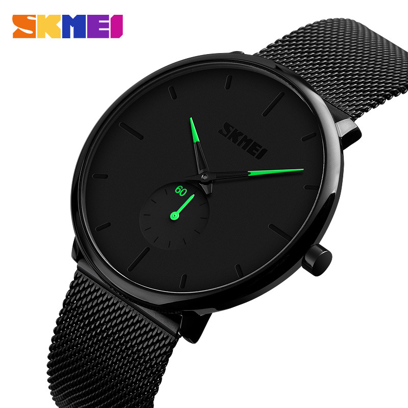 Skmei moda personalizada reloj hombres casual malla cuarzo impermeable reloj pareja reloj 9185