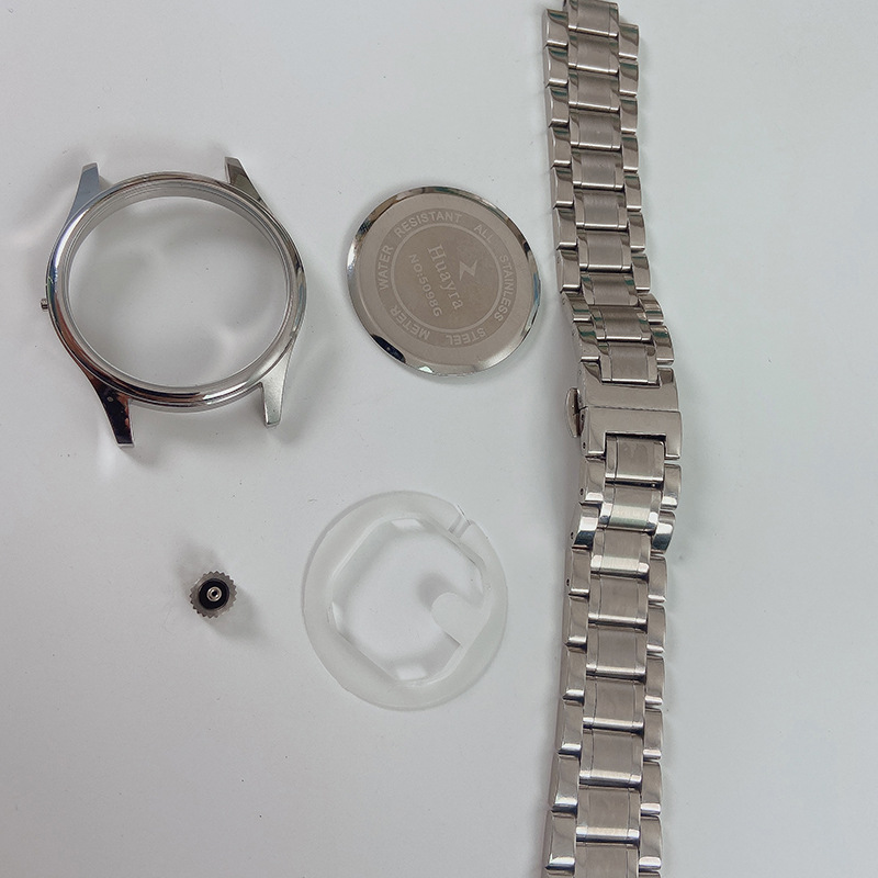 手表配件男士表壳表带超薄蓝宝石玻璃石英39毫米适配VJ32机芯|ru