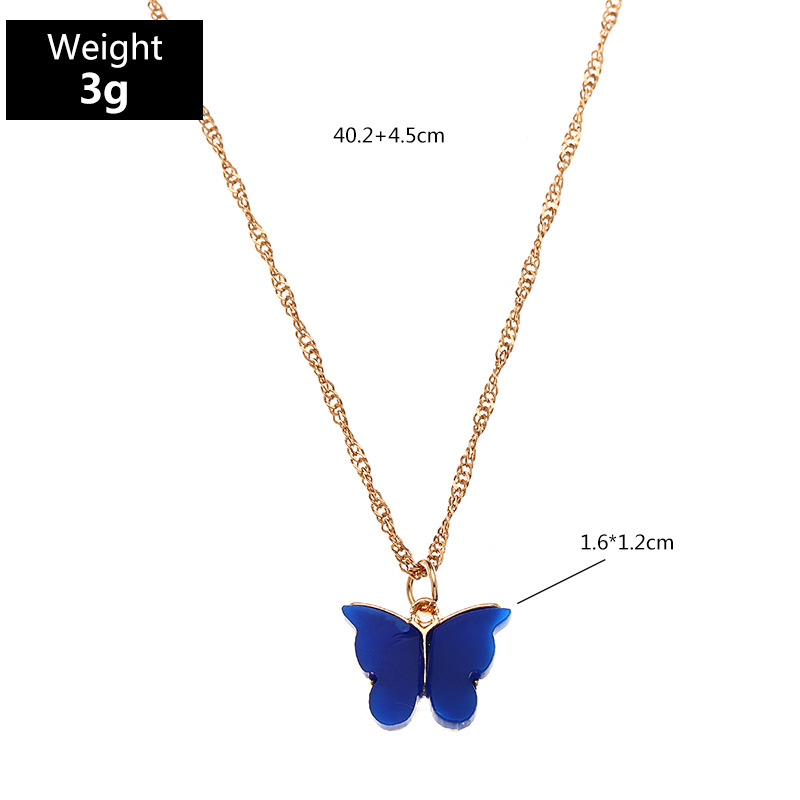 fashion simple butterfly necklace