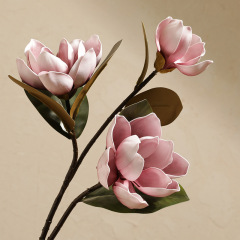 中式古樸玉蘭仿真木棉花假花客廳擺設家居裝飾品玄關書房餐桌花束