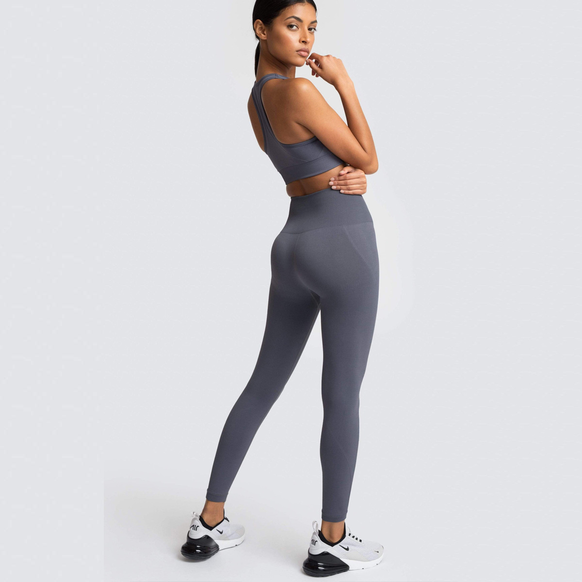 seamless knitted sports yoga suit NSLX8984