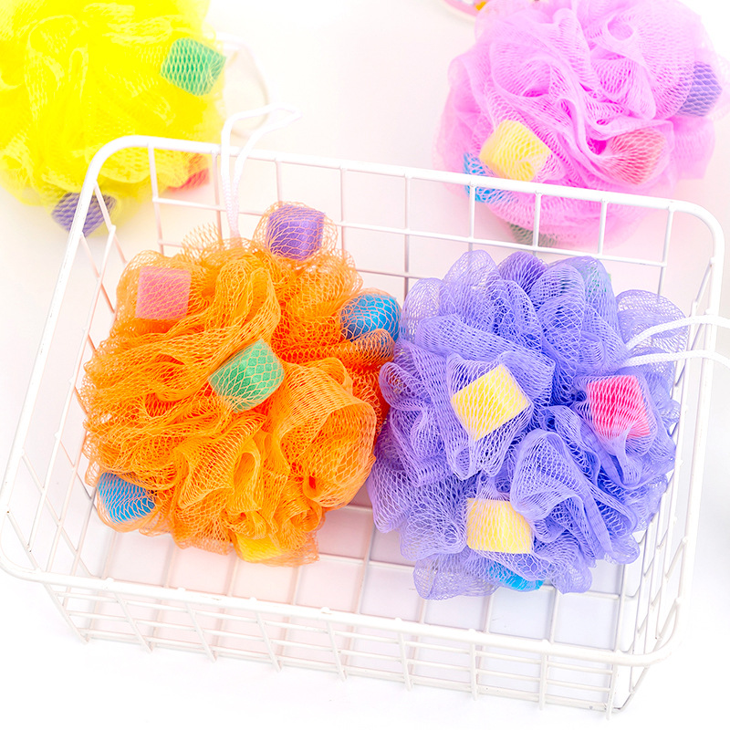 Bola de baño grande con esponja de baño Bola de baño Toalla de baño Baño de flores Bola de baño grande al por mayor