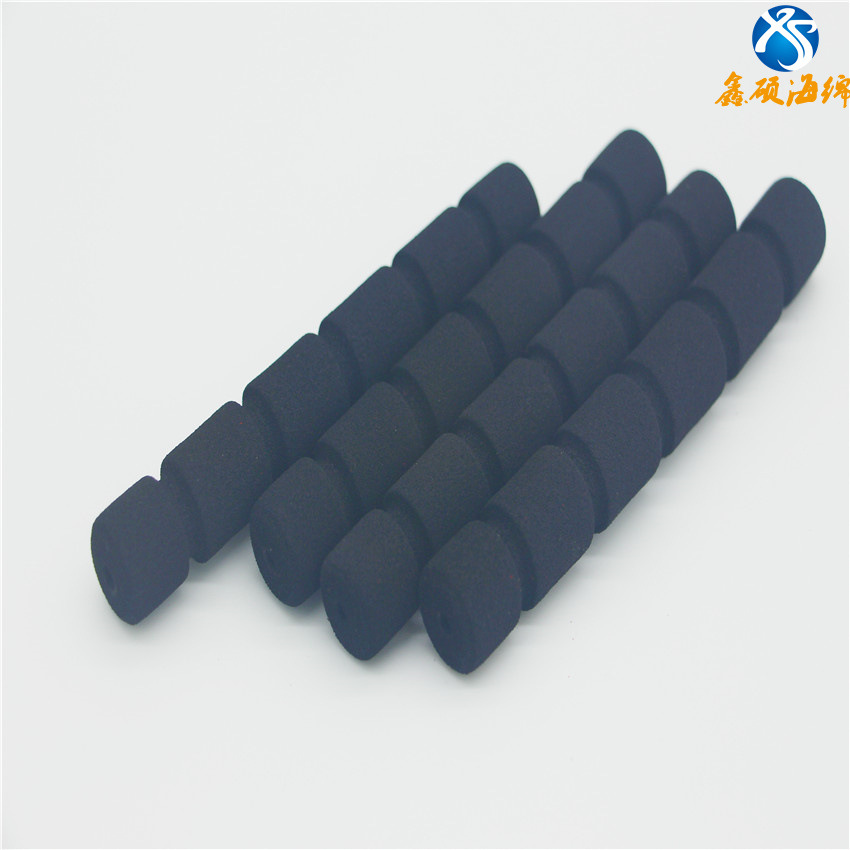 生产黑色沟槽泡棉把手套 NBR三脚架海绵手套 泡棉管防护套