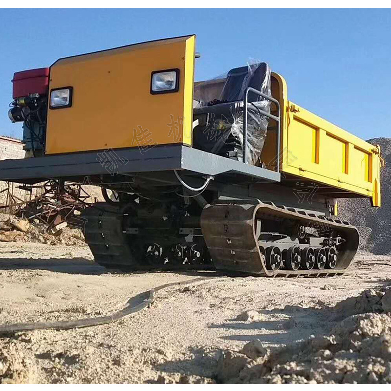履带液压柴油自卸翻斗运输车 履带式全地形大马力搬运车 双履带车