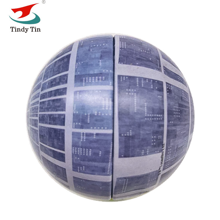 圣诞球铁罐 马口铁球形糖果铁罐 创意球罐卡通儿童糖果包装盒