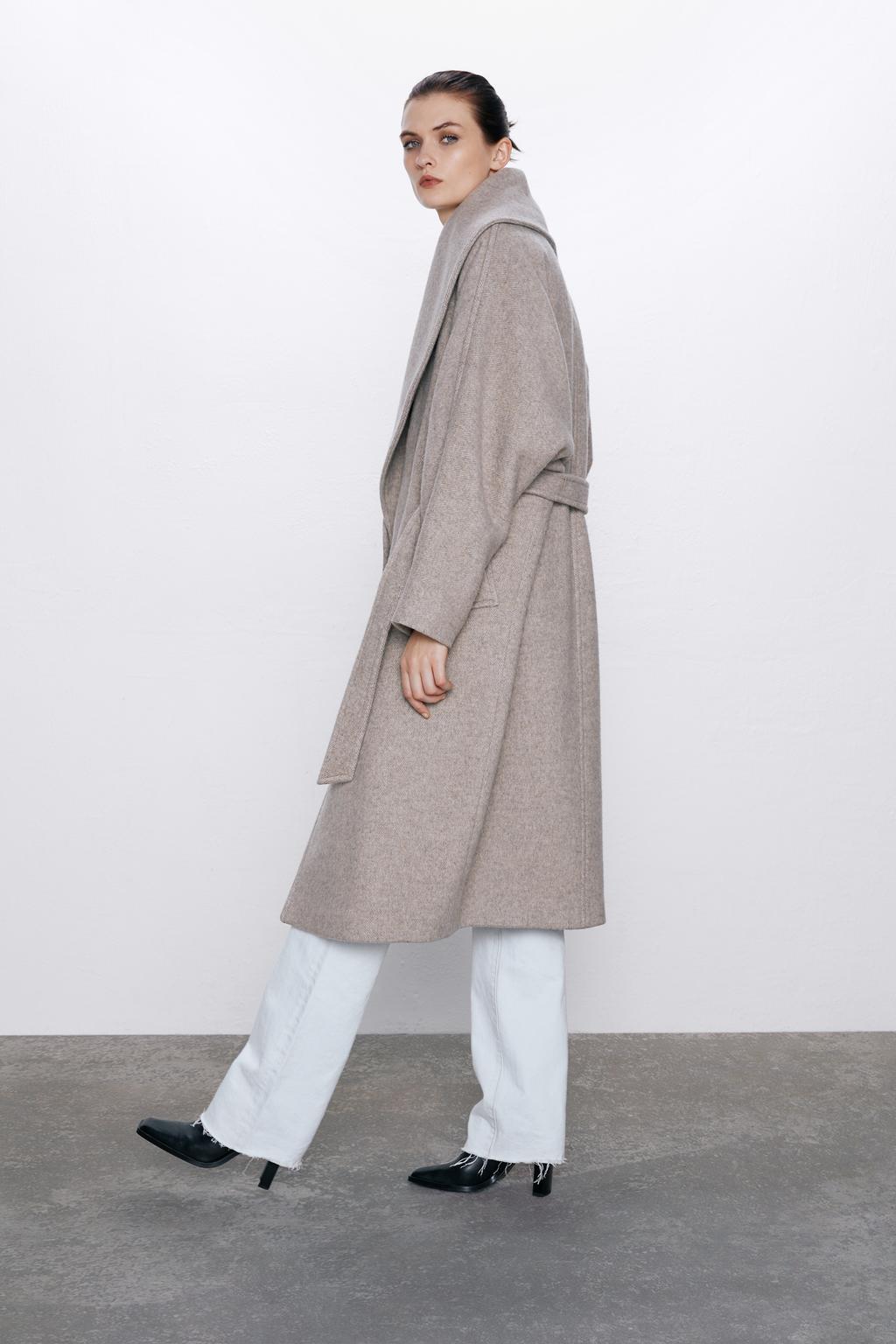 wholesale autumn oversized lapel long woolen coat jacket  NSAM3101