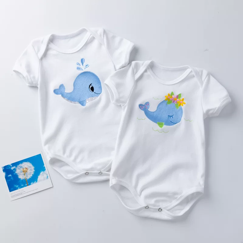 Cute children's bodysuit for men and women, doll, with embroidery, new collection, 0-2 years, with short sleeve, (Physicals), children's clothing