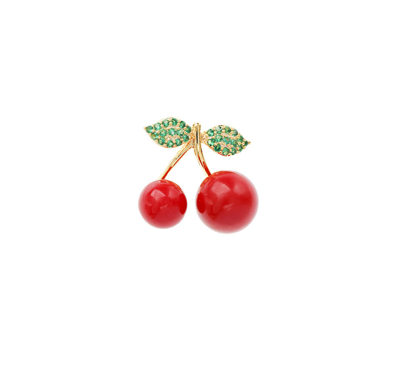 Cute Light Luxury Cherry Brooch Fruit Fashion Brooch Wholesale display picture 2