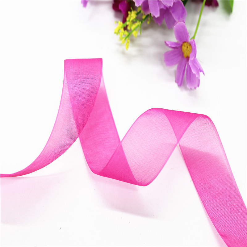 어린이 헤어 액세서리 2.5CM 스노우 원사 한국 투명 원사 리본 선물 상자 포장 벨트 수제 DIY 헤어 리본 액세서리