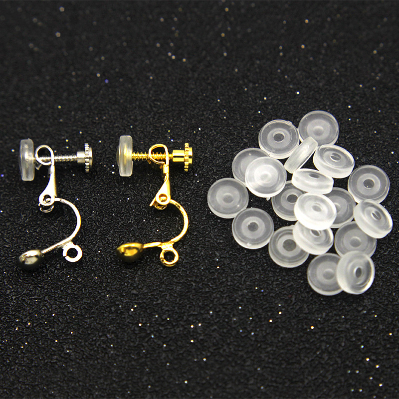 Clip de oreja transparente Almohadilla clip de oreja de silicona almohadilla anti-dolor clip de oreja no perforado almohadilla suave accesorios de joyería accesorios pendientes Accesorios