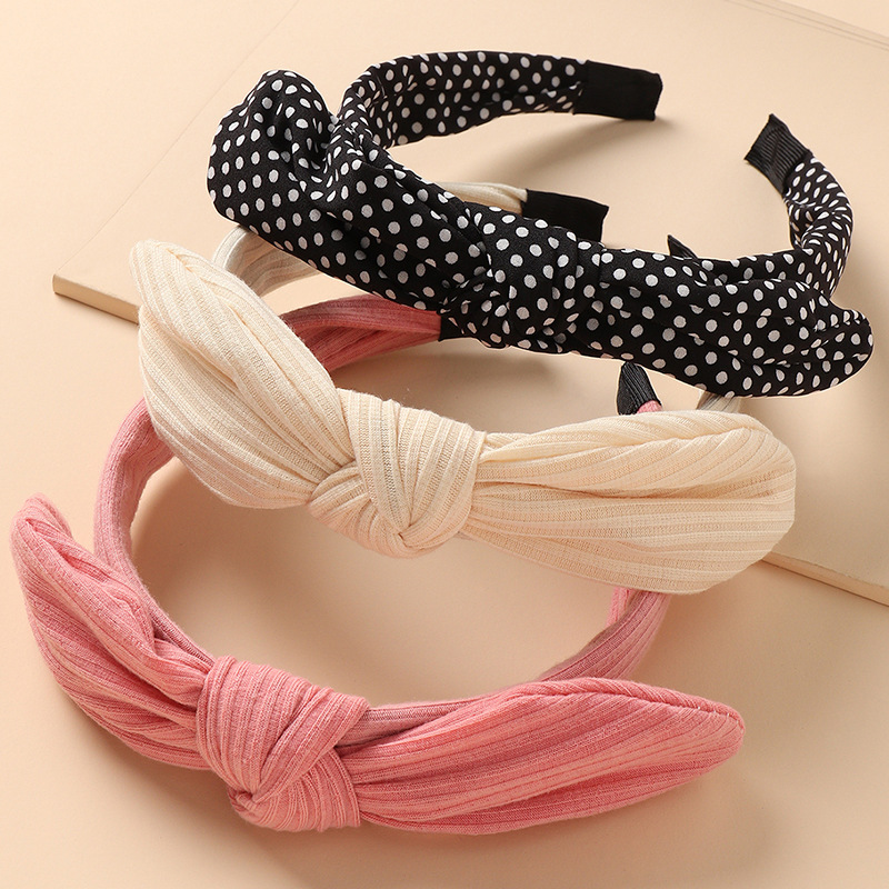 Korean Fashion New Girls Wild Simple Sweet Bow Tie Red Headband display picture 3