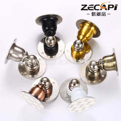 Household stainless steel silent no-punch floor door stopper bedroom door bell-shaped short strong magnetic door stopper