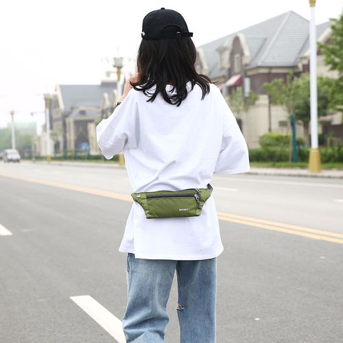 New fashionable multifunctional sports waist bag waterproof men's and women's outdoor running mobile phone chest bag women's Oxford cloth backpack