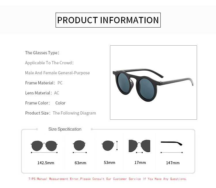 Round Frame Sunglasses Irregular Single Beam New Retro Jelly Personality Sunglasses Simple Hip-hop Wholesale Nihaojewelry display picture 2