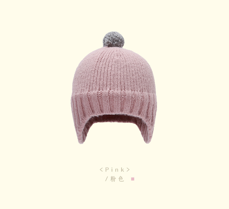 Children's Warm Ear Protection Woolen Cap display picture 8