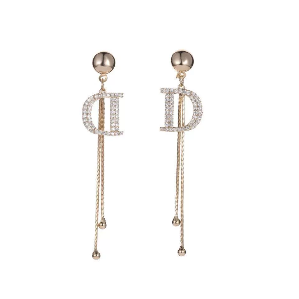 Long earrings with letters, high-quality style, 2020, internet celebrity