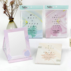 Wholesale Foldable Mirror Decorative Carton Mirror Creative Cartoon Desk Vanity Mirror Princess Mirror Multiple Size Options