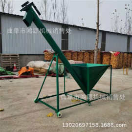 大管径螺旋式饲料提升机图片 水泥粉输送机 不锈钢小型种子提升机