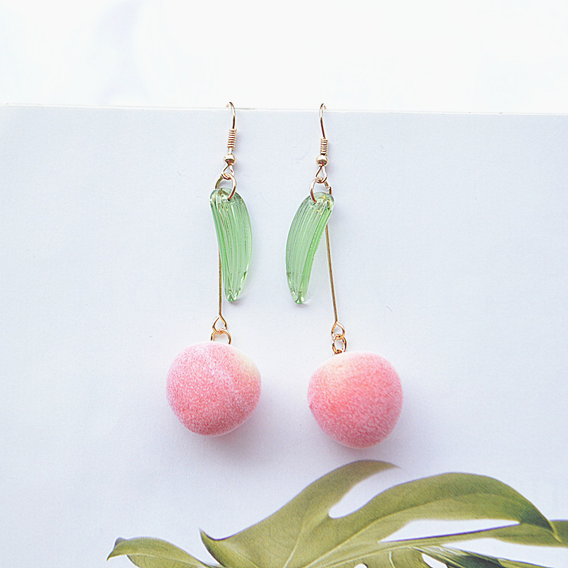 Housewarming, Anniversary, Wedding, Travel, Birthday, Festival Occasion Cute Sweet Peach Earrings